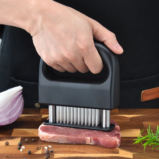 48-Pin Stainless Steel Meat Tenderizer - Professional BBQ Tool
