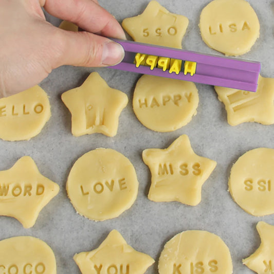 Letter Number Cookie Mould Set - Alphanumeric Baking Stamps Tool