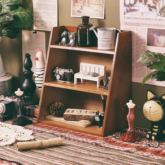 Vintage Wooden Perfume Organizer Rack - Multifunctional Storage