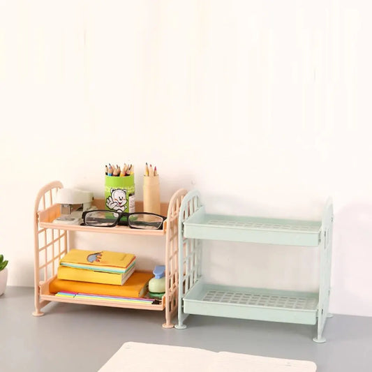 Multi-Layer Desktop Storage Organizer Rack - Computer Desk Shelf