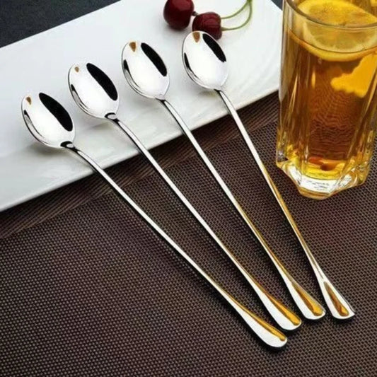 6PCS Long Handle Coffee Spoons - Ice Cream Dessert Tea Spoons Set