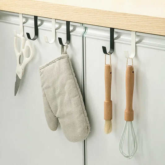 Multi Purpose Over Door Hooks - Kitchen Cabinet Storage Organizer