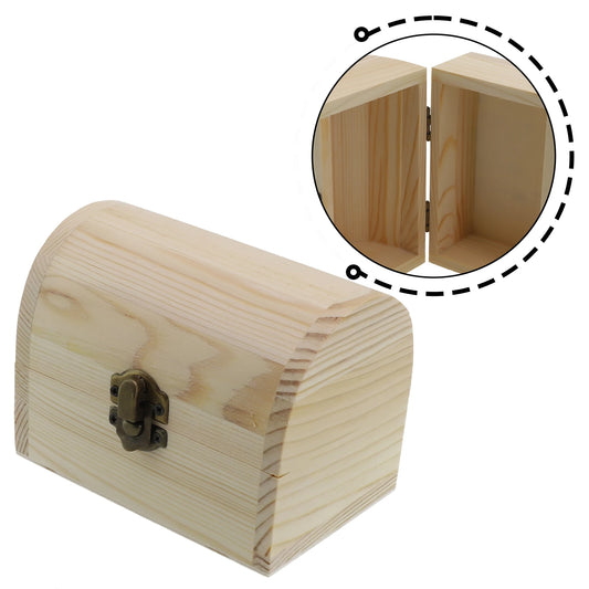 Wooden Craft Box Jewellery Storage Trinket Keepsake Organizer