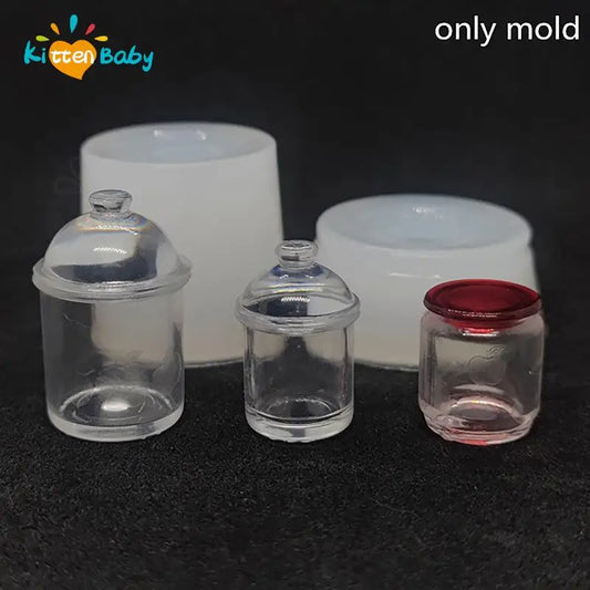 Mini Silicone Food Jar Molds - Dollhouse Kitchen DIY Cookie Candy Jars