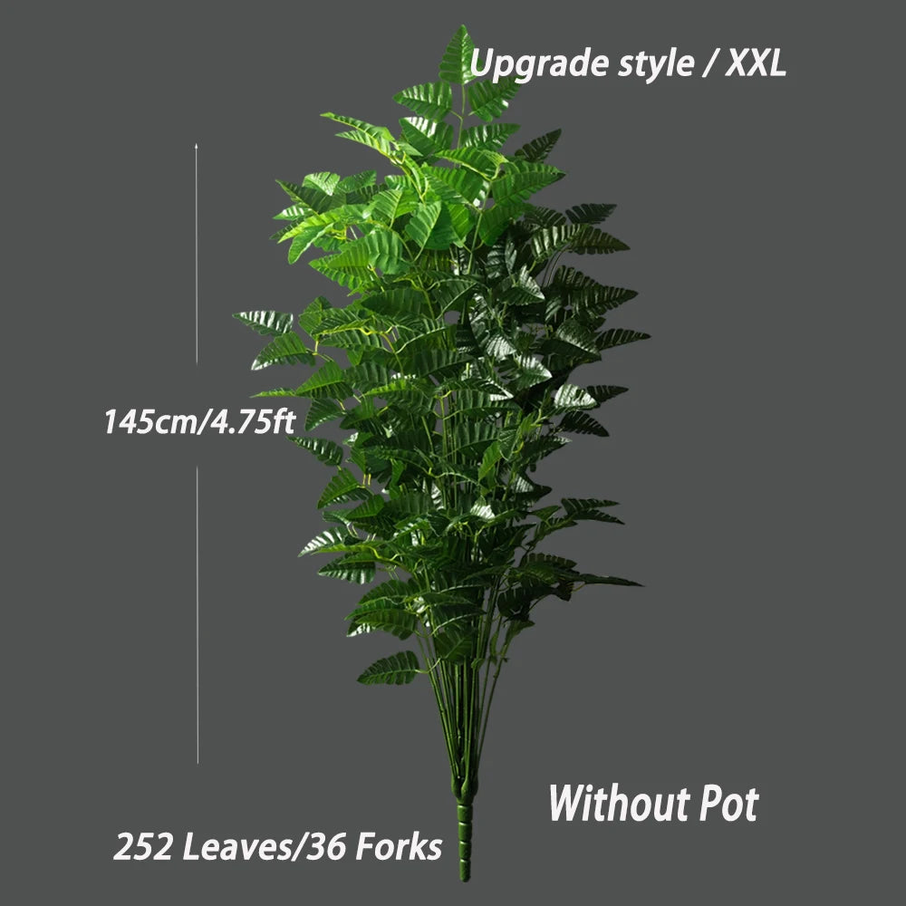 65-145cm Large Artificial Persian Leaves Palm Tree Tropical Decor