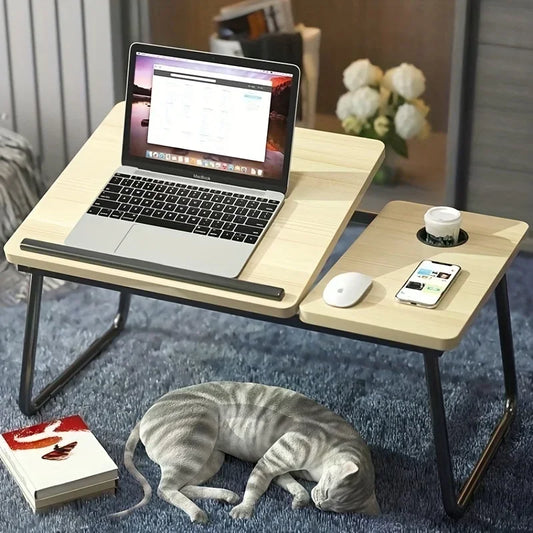 Foldable Adjustable Height Ergonomic Computer Desk Laptop Table