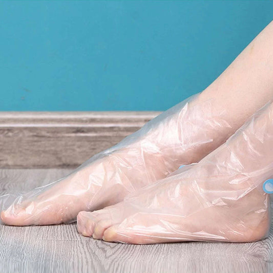 100Pcs Disposable Transparent Waterproof Foot Mask Covers