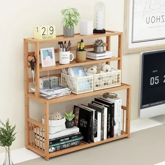 Wooden 3 Tier Bookshelf Storage Shelves Magazine Organizer Rack