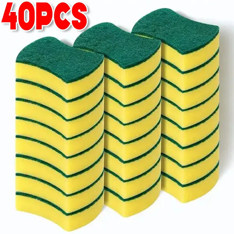 Kitchen Dishwashing Sponge Set - Soft Absorbent Scouring Pads