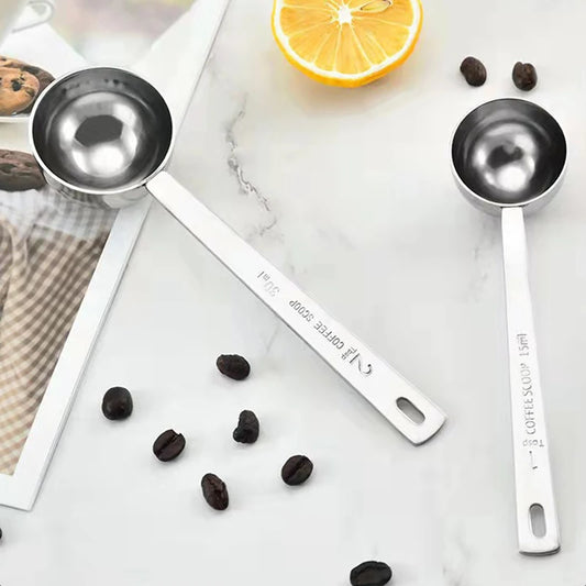 Stainless Steel Coffee Scoop Long Handle Measuring Spoon 1-2PCS Set