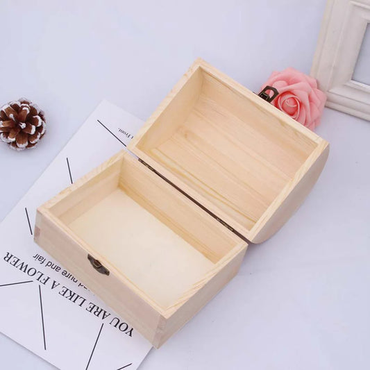 Wooden Craft Box Jewellery Storage Trinket Keepsake Organizer