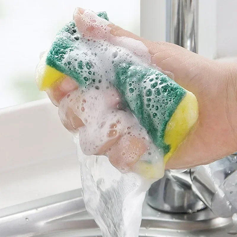 Kitchen Dishwashing Sponge Set - Soft Absorbent Scouring Pads