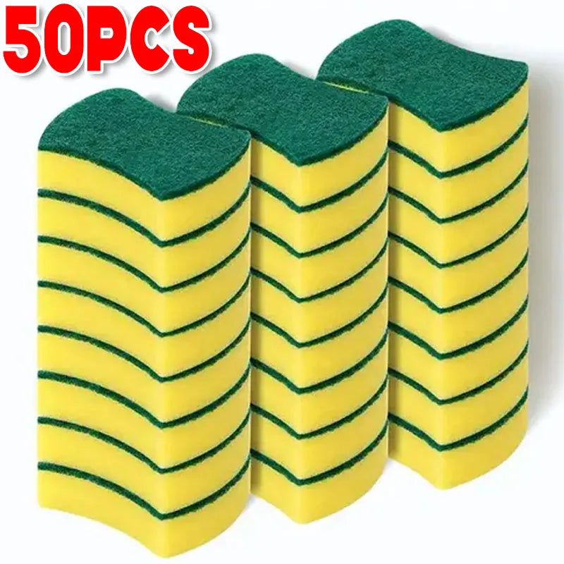 Kitchen Dishwashing Sponge Set - Soft Absorbent Scouring Pads