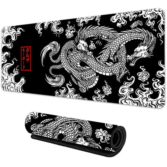 Extended Gaming Mouse Pad - Large Japanese Dragon Anime Design