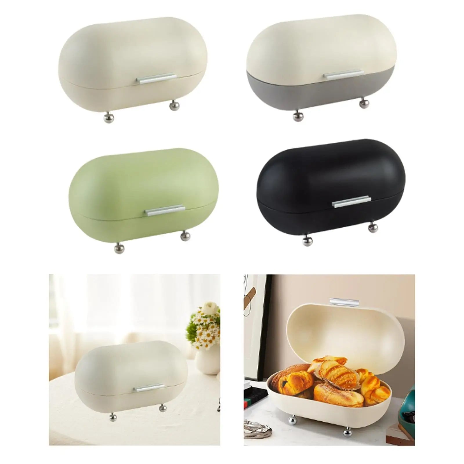 Farmhouse Bread Storage Container - Countertop Food Box for Bakery