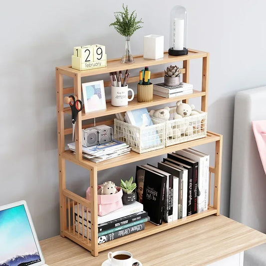 Wooden 3 Tier Bookshelf Storage Shelves Magazine Organizer Rack