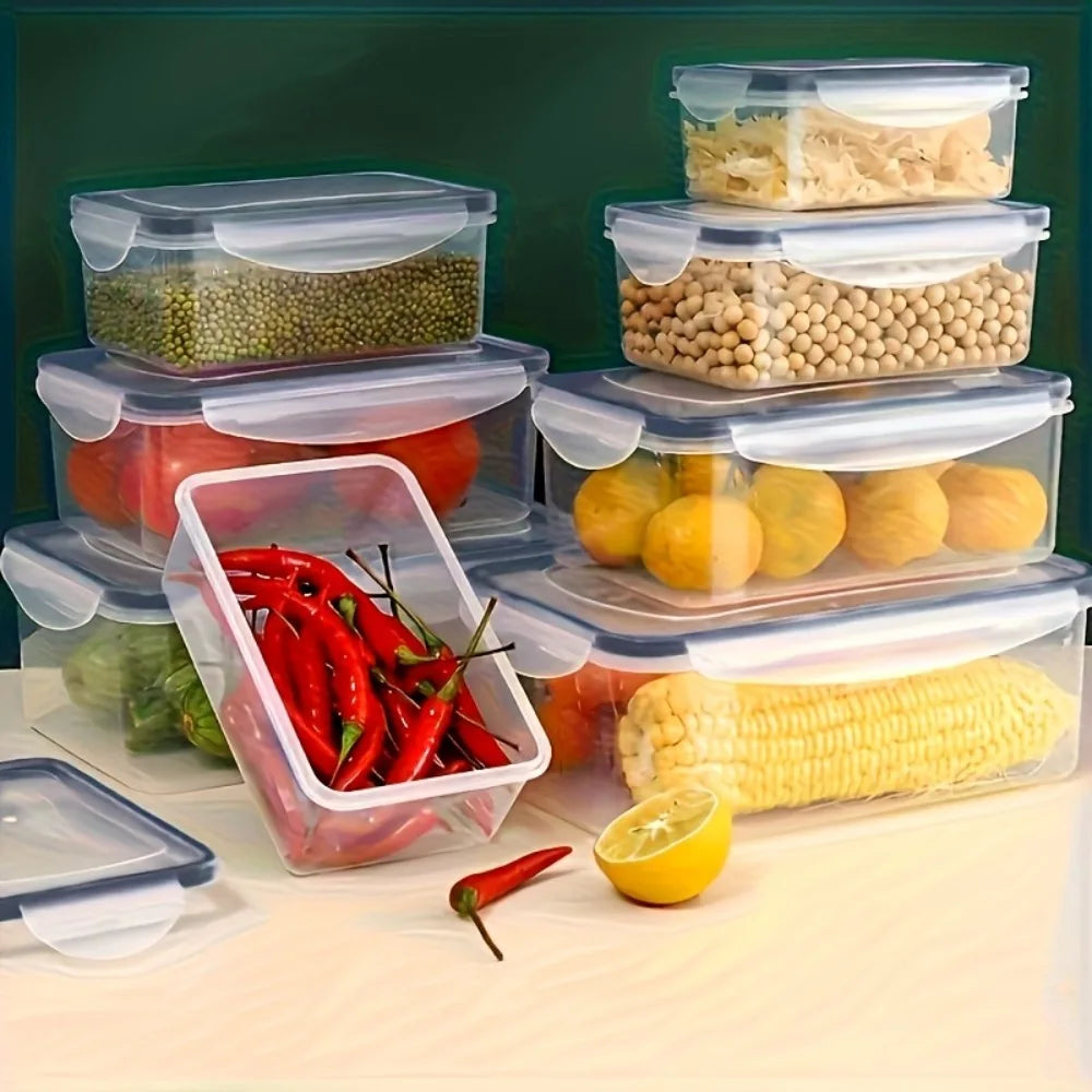 8-PC BPA-Free Airtight Food Containers Microwave Freezer Safe Storage