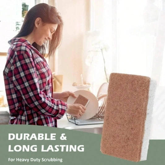 Biodegradable Cellulose Coconut Scrubbing Sponges - 6 Pack Eco