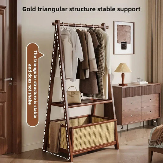 Heavy Duty Floor Standing Clothes Rack - Bedroom Wardrobe Storage