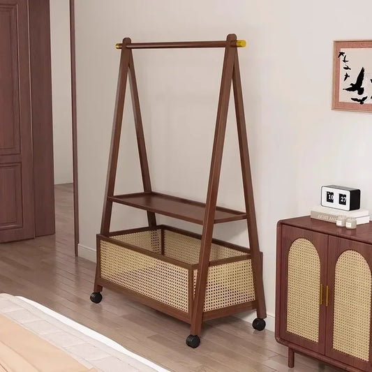 Heavy Duty Floor Standing Clothes Rack - Bedroom Wardrobe Storage