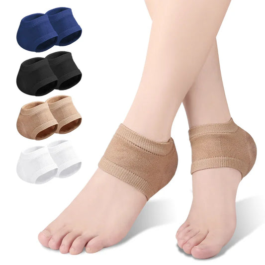 Silicone Gel Heel Protector Sleeves - Cushion Pads for Cracking