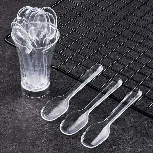 Mini Wooden Ice Cream Spoons 100/500pcs Disposable Dessert Scoops