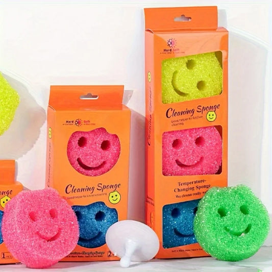 3-Piece Multi-Functional Kitchen Magic Sponge Brushes - Non-Scratch