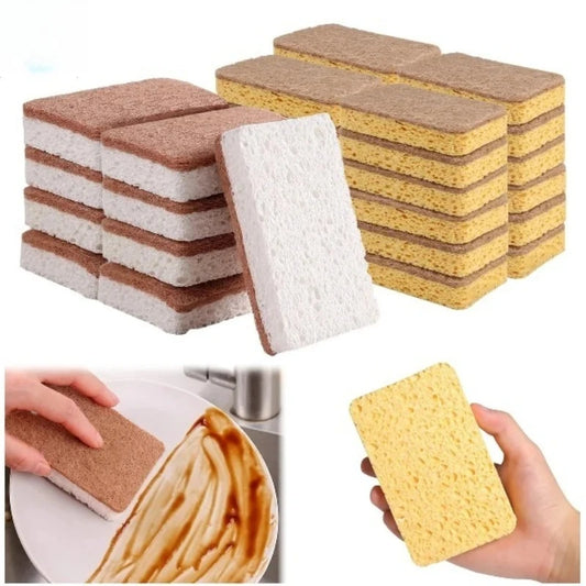 Biodegradable Cellulose Coconut Scrubbing Sponges - 6 Pack Eco