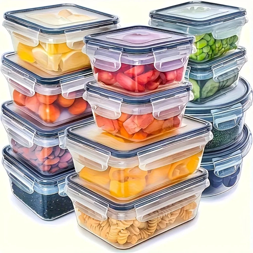 8-PC BPA-Free Airtight Food Containers Microwave Freezer Safe Storage