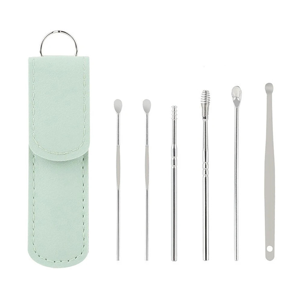 6Pcs Stainless Steel Ear Wax Removal Kit - Professional Curette