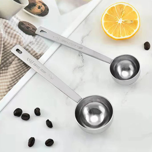Stainless Steel Coffee Scoop Long Handle Measuring Spoon 1-2PCS Set