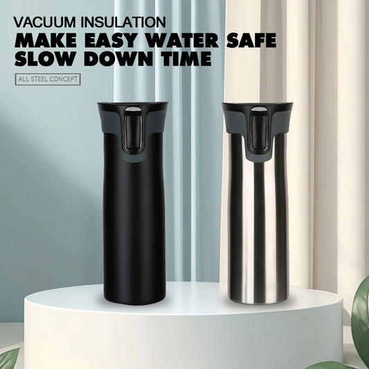 SUS 304 Stainless Steel Vacuum Insulated Travel Coffee Mug Spill-Proof