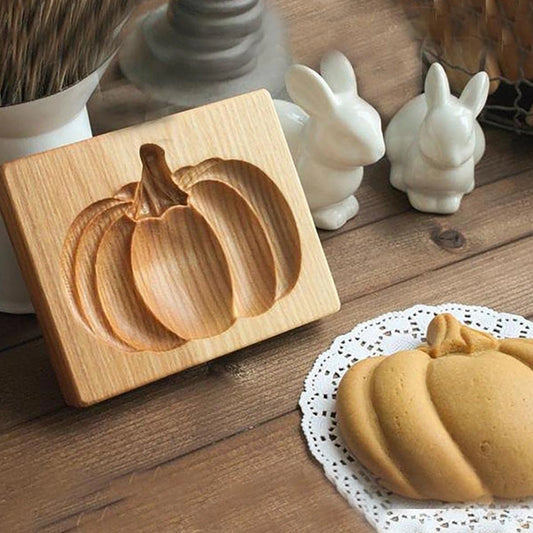 Wooden Cookie Cutter Baking Mold Press Stamps Gingerbread DIY Tool